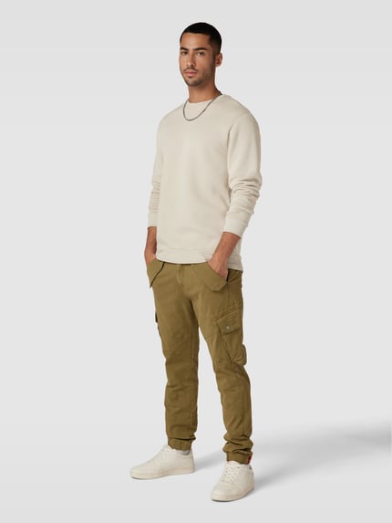 ONLY & SONS Regular Fit Sweatshirt aus Baumwoll-Mix Modell 'CERES' Offwhite 1