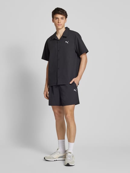 PUMA Performance Freizeithemd mit Label-Stitching Black 1