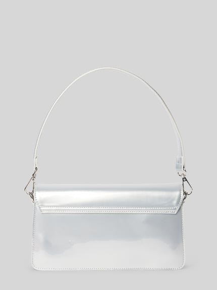 Valentino Bags Handtasche mit Label-Applikation Modell 'GERANIUM' Silber 3
