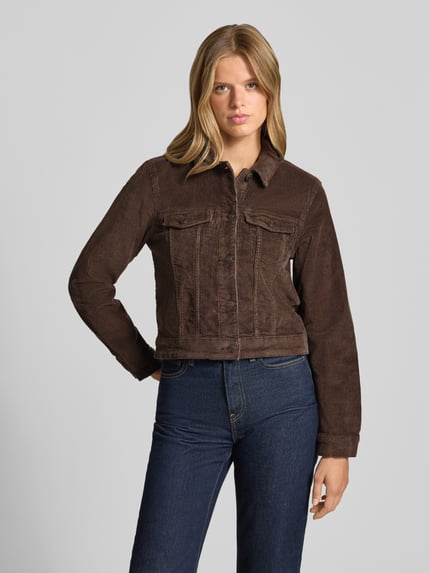 NOISY MAY® Jacke aus Cord mit Brusttaschen Modell 'DEBRA' Schoko 4