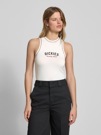 Dickies Tanktop mit Label-Print Ecru 4