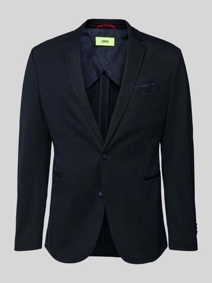 Slim fit 2-knoops colbert met paspelzakken model 'Data' Shop The Look MANNEQUINE