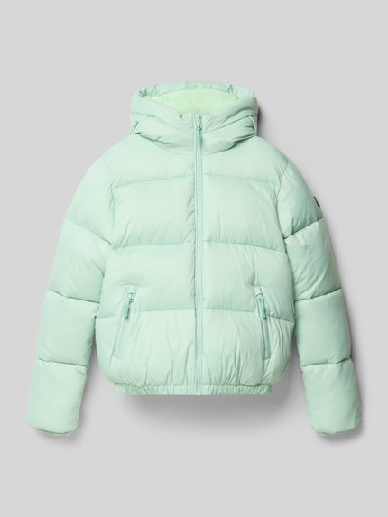 Cars Jeans Regular fit gewatteerd jack met logo-applicatie, model 'Bella' Mintgroen - 1
