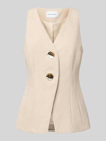 Gilet met V-hals, model 'Lulu' Shop The Look MANNEQUINE