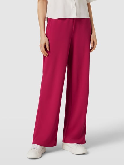 VILA Regular Fit Stoffhose mit elastischem Bund Modell 'SOL' Rot 4