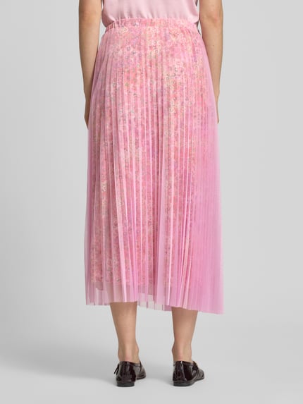 Rich & Royal regular fit midirok in plissé-look Roze - 5