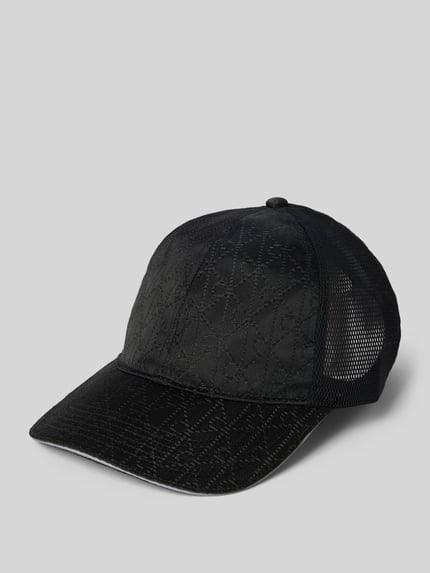 CK Calvin Klein Czapka z daszkiem z detal z logo Czarny 1