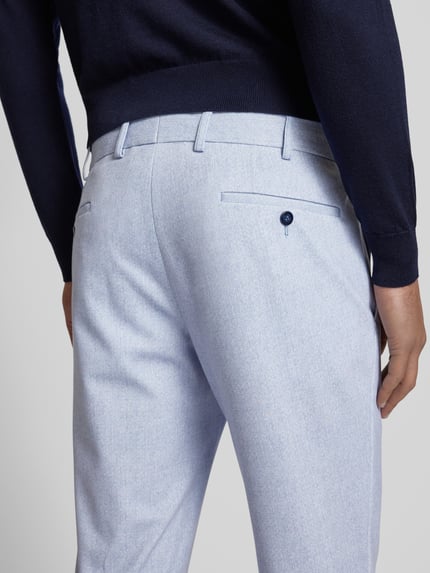 Atelier Torino Stoffhose mit französischen Eingrifftaschen Hellblau 3