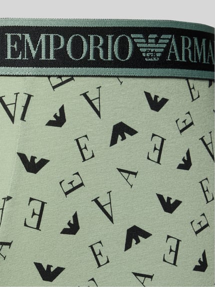Emporio Armani Slim Fit Trunks aus Baumwoll-Mix Rostrot 2