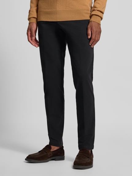 BOSS Slim fit broek van katoenmix, model 'KAITON1' Zwart - 4