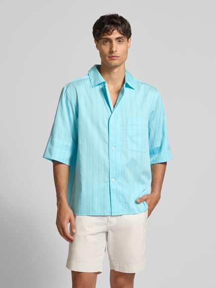 ANNARR Vrijetijdsoverhemd met knoopsluiting, model 'HOLMES' Aquablauw - 4