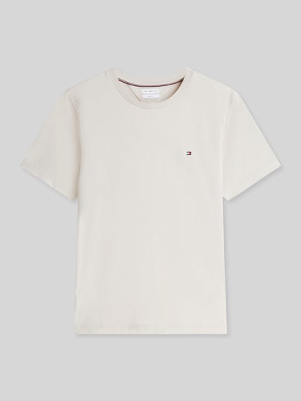 Tommy Hilfiger Regular Fit T-Shirt aus reiner Baumwolle Offwhite 2
