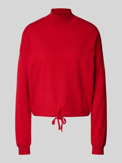 Street One Bluza z prążkowanymi wykończeniami Jasnoczerwony 2