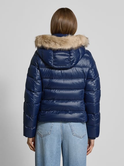 Tommy Hilfiger Kurtka puchowa o kroju slim fit z efektem błyszczącym Granatowy 5