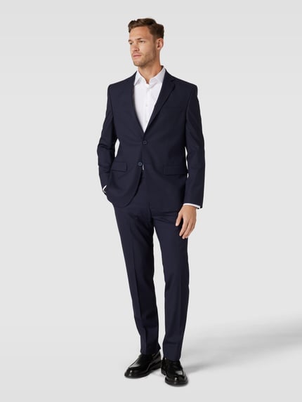 HECHTER PARIS Chino mit Bundfalten Marine 1