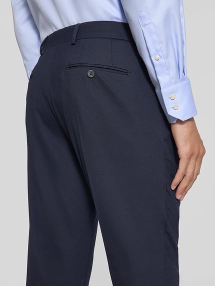 Selected Slim fit pantalon met wol model 'NEIL' Marineblauw - 3