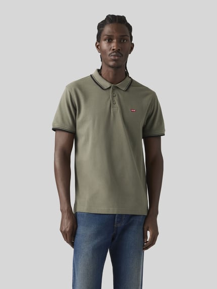 Levi's® Regular Fit Poloshirt mit Logo-Stitching Oliv 4