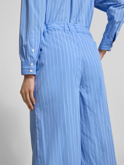 MAX&Co. Wide Leg Stoffhose mit Eingrifftaschen Modell 'GITANE' Bleu 3