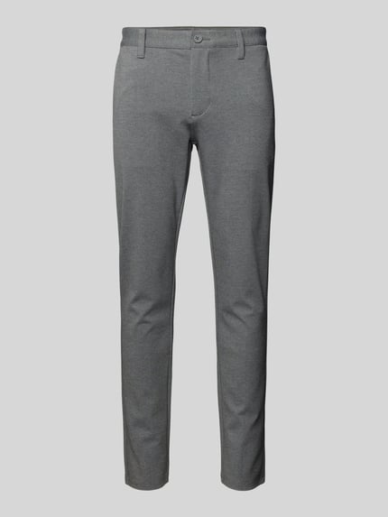 ONLY & SONS Slim Fit Jeans mit Stretch-Anteil Modell 'Mark' Mittelgrau Melange 2