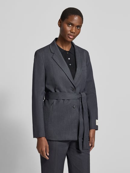Calvin Klein Womenswear Regular Fit Longblazer aus Wolle mit Taillengürtel Graphit 4