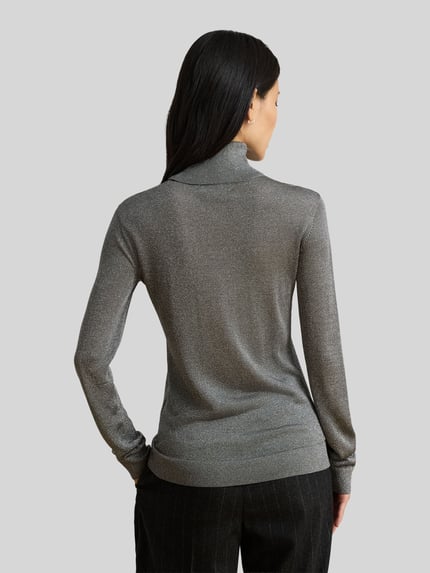 Lauren Ralph Lauren Slim Fit Pullover aus Viskose-Mix Silber 5