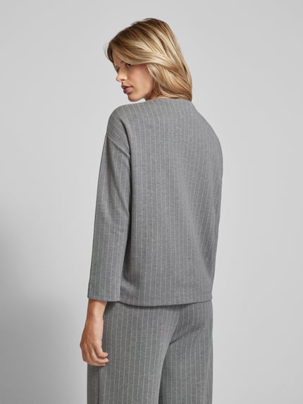 Jake*s Casual Longsleeve met 3/4-mouwen Zilver gemêleerd - 5