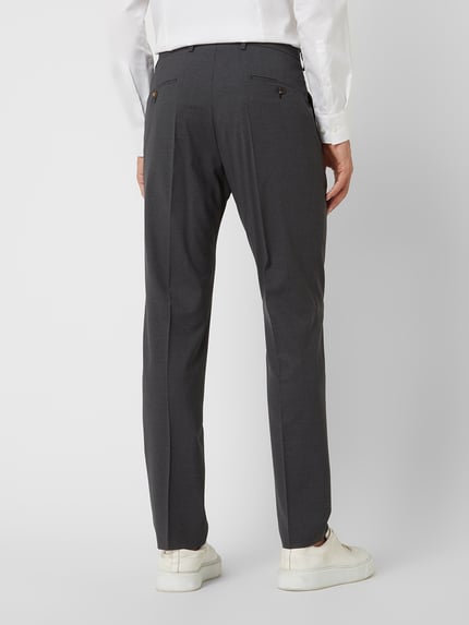 windsor. Pantalon met persplooien, model 'Bene' Antraciet - 5