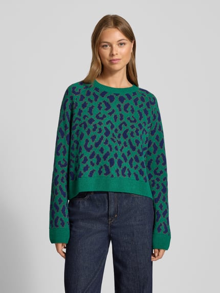 ARMEDANGELS Loose Fit Pullover aus reiner Wolle Modell 'DILIRIAA LEOPAA' Gruen 4
