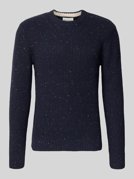 Tom Tailor Regular Fit Strickpullover aus Baumwoll-Mix Marine 2