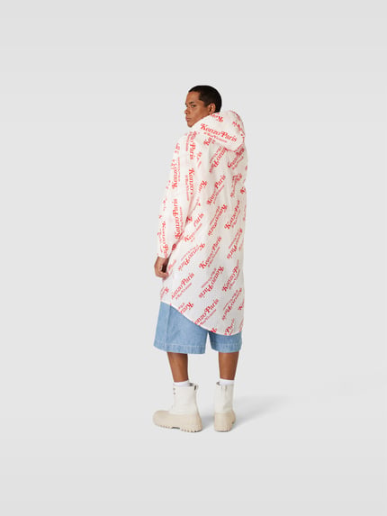 Kenzo Windbreaker met all-over labelprint Offwhite - 5