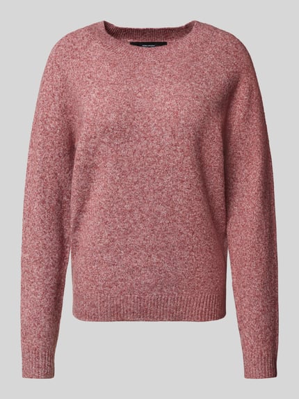 VERO MODA Regular Fit Pullover mit Rippbündchen Modell 'DOFFY' Rostrot Melange 2