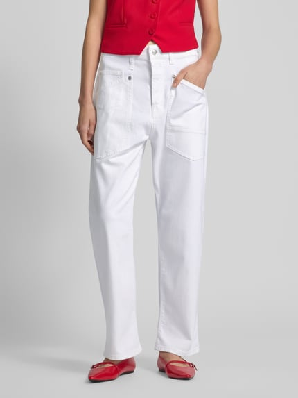 MAC Baggy Fit Jeans mit aufgesetzten Taschen Weiss 4