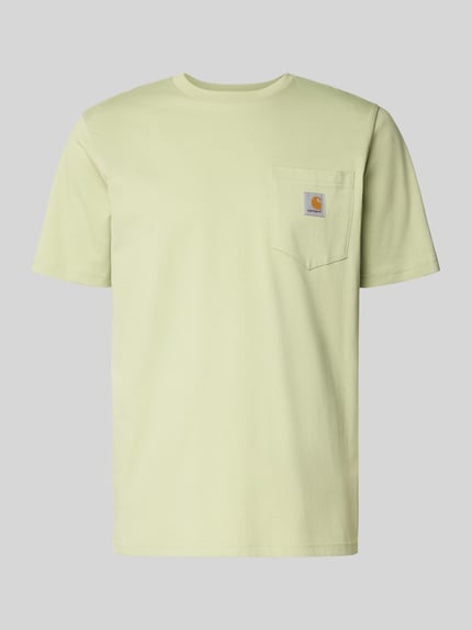 T-Shirt mit Label-Detail Shop The Look MANNEQUINE