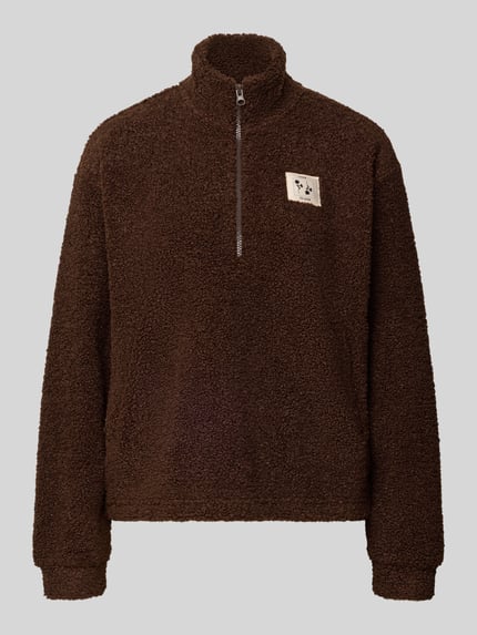 PIECES Troyer mit Teddyfleece-Struktur Mittelbraun 1
