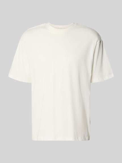Produktfoto, Oversized T-Shirt Modell 'FISHER' von Blend aus reiner Baumwolle in Weiß, Rundhalsausschnitt, glatte Textur