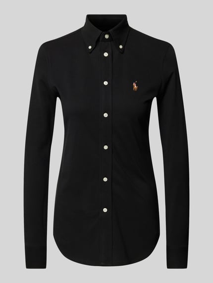 Polo Ralph Lauren Bluzka koszulowa polo z kołnierzykiem typu button down Czarny 2