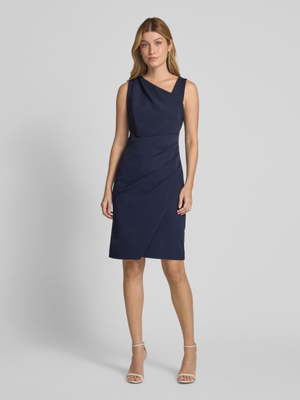 Vera Mont Cocktailjurk met plooien opzij Marineblauw - 1