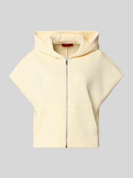 MAX&Co. loose fit sweatjack van katoenmix model 'GATTINI' Lichtgeel - 2
