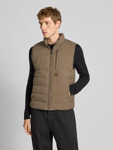 G-Star RAW Bodywarmer met labelpatch, model 'Foundation' Kaki - 4
