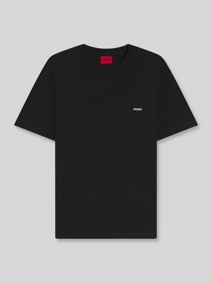 HUGO t-shirt o kroju relaxed fit z nadrukiem z tyłu Czarny 2