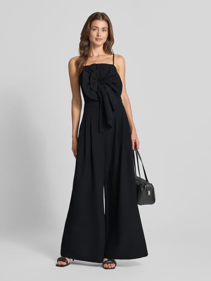 YAS Jumpsuit mit Spaghettiträgern und Applikation Black 1