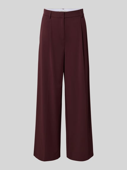 Christian Berg Woman Stoffen broek met Franse steekzakken Donkerrood - 2