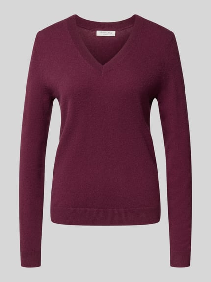 Christian Berg Woman Strickpullover mit V-Ausschnitt Bordeaux 2
