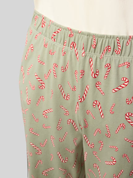 LASCANA Pyjama mit Statement-Print Hellgruen 2