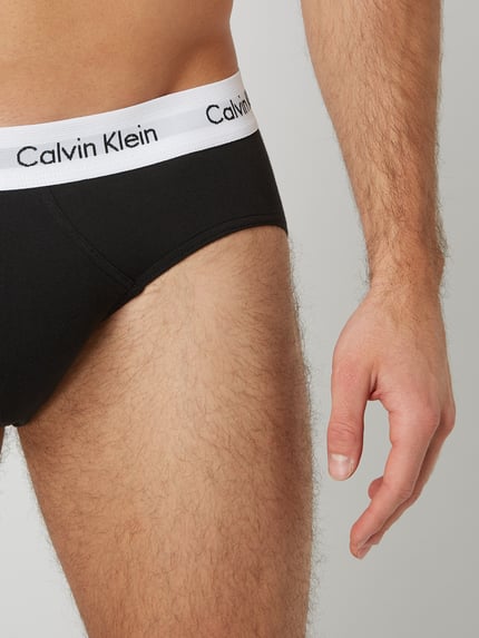 Calvin Klein Underwear Slips aus Baumwoll-Mix im 3er-Pack Black 2