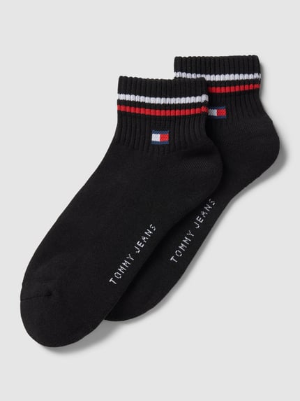 Tommy Hilfiger Sneaker-Socken mit Label-Print im 2er-Pack Black 1