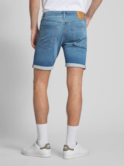 JACK & JONES Szorty jeansowe o kroju regular fit z przetarciami model ‘RICK’ Niebieski 5