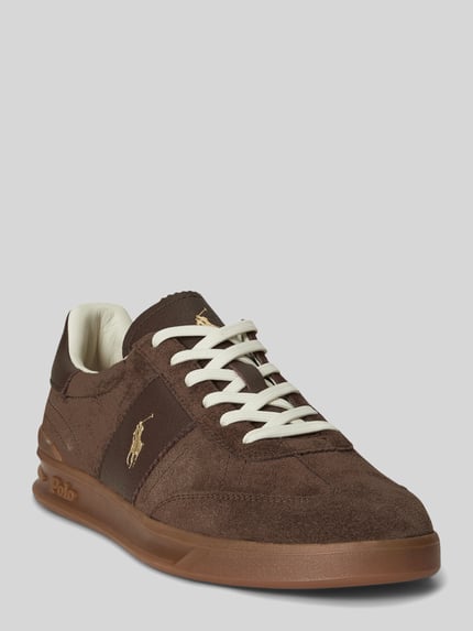 Polo Ralph Lauren Sneaker aus echtem Veloursleder Mittelbraun 2