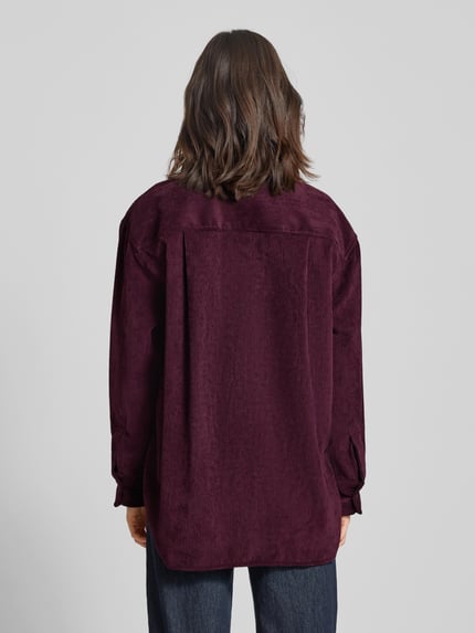 0039 Italy Hemdbluse mit Knopfleiste Modell 'BETTY' Bordeaux 5