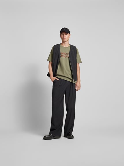 MAISON KITSUNÉ T-Shirt aus reiner Baumwolle Khaki 1